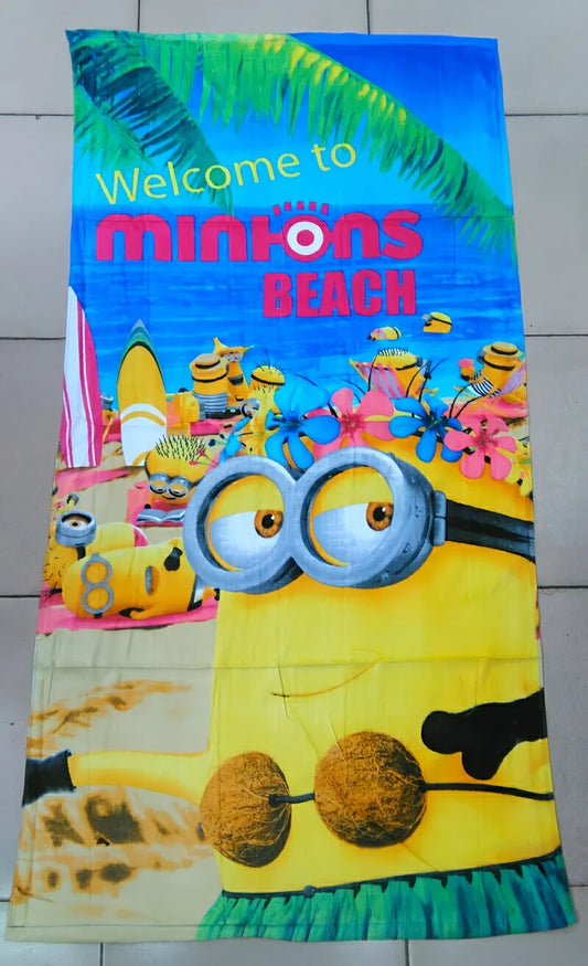 75*150cm Full Colour Beach Minions Cartoon Towel