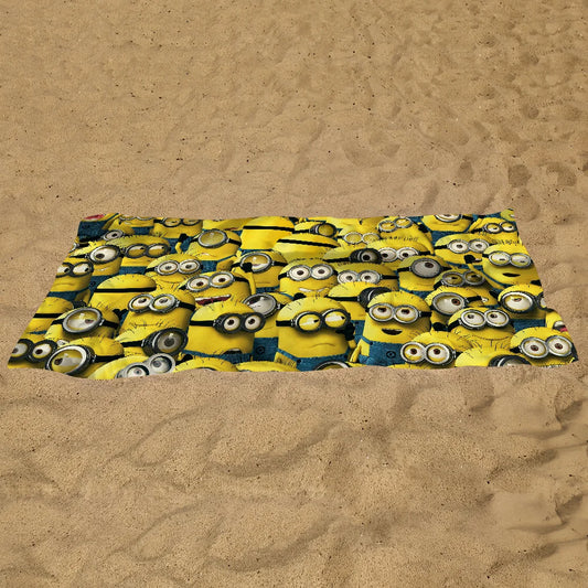 Minions Cartoon Pool &amp; Beach Towel - Quick Dry & Portable