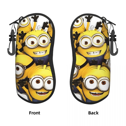 Cute Minions Cartoon Glasses Case – Eyewear Storage with Big Eyes
