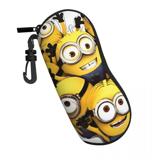 Cute Minions Cartoon Glasses Case – Eyewear Storage with Big Eyes