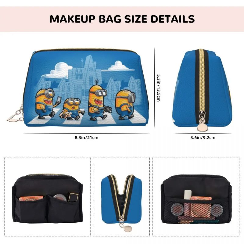 Minions Travel Cosmetic Bag – Cartoon Makeup Organizer for Women - Image 4