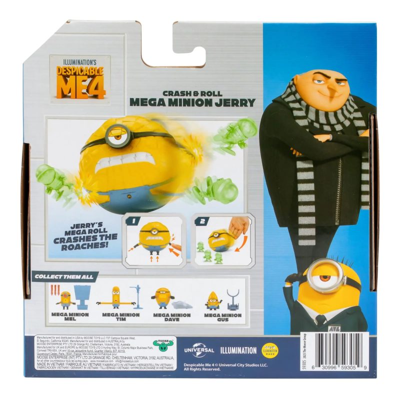 Minions Despicable Me 4 Crash Roll Mega Jerry Action Figure - Image 5