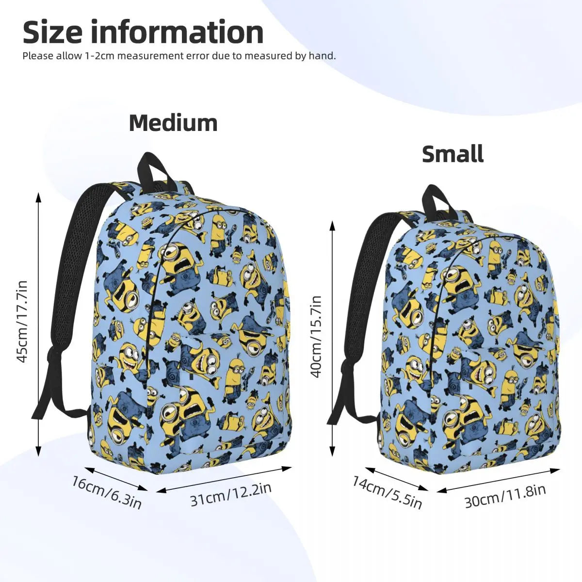 Kawaii Minions Fashion Canvas Backpack – School & Work Daypack - Image 5